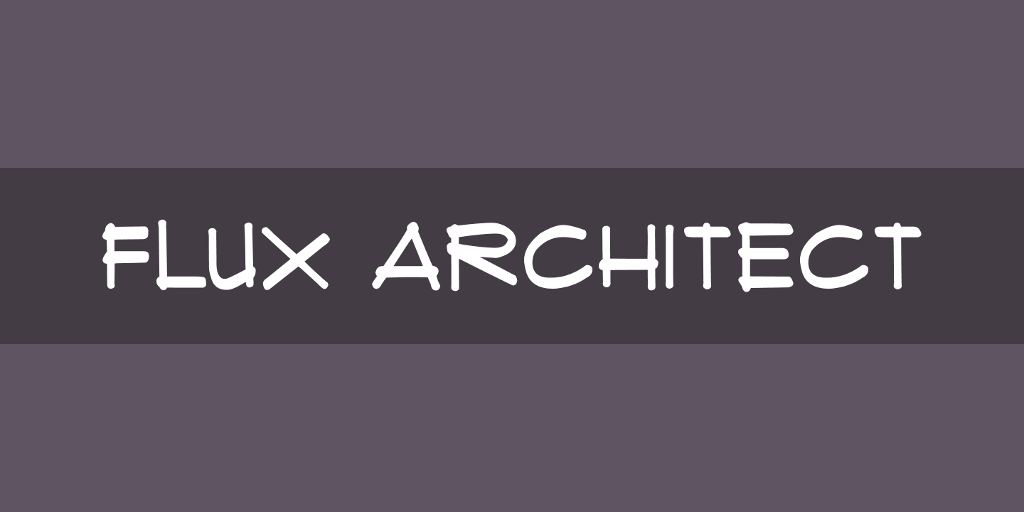 Пример шрифта Flux Architect #1